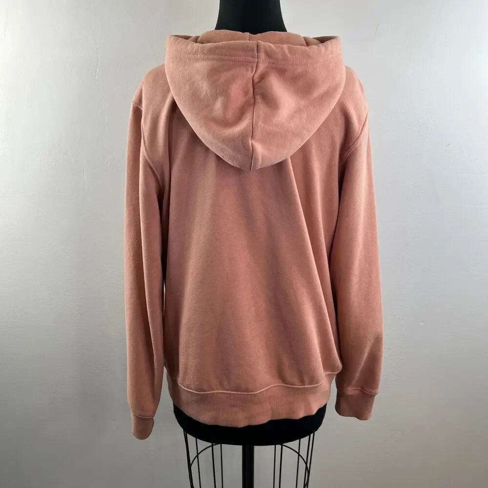 The North Face Men's Pink Hoodie Cotton Graphic Long Sleeve Pullover Size Medium
